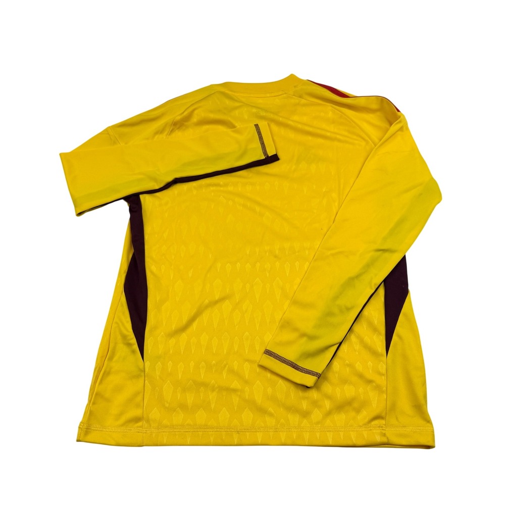 Adidas Kids Goalkeeper Jersey‎ Yellow Maroon Long Sleeve AEROREADY 11-12Y NWT - Picture 3 of 11